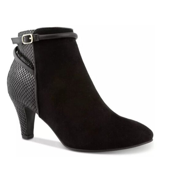 Karen Scott Womens Melinaa Faux Leather Almond Toe Ankle Booties. 6.5M - Picture 1 of 3